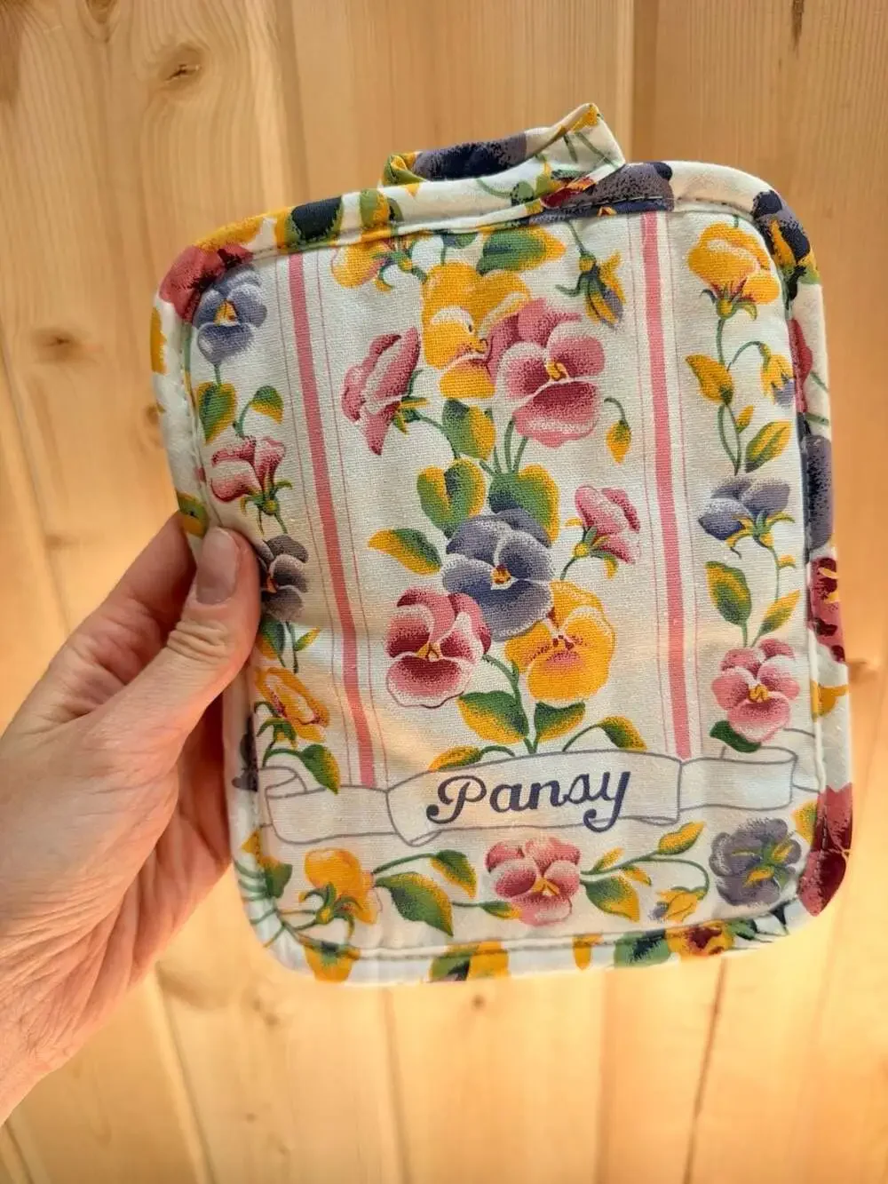Vintage Cottage Farmhouse Floral Kitchen Oven Mitt Potholder Hand Towel Set